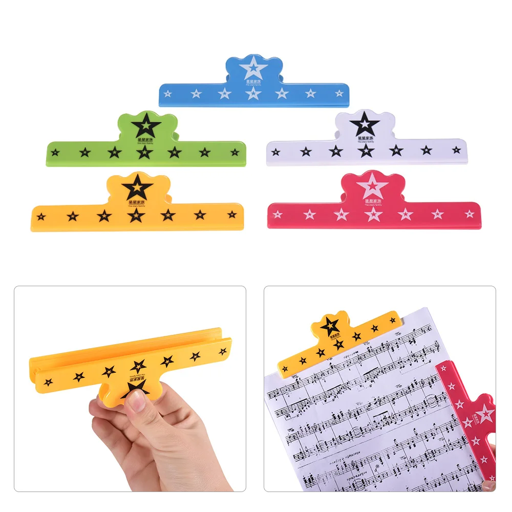 Multi function Music Book Clips Colorful Page Holder Paper Clamp Great