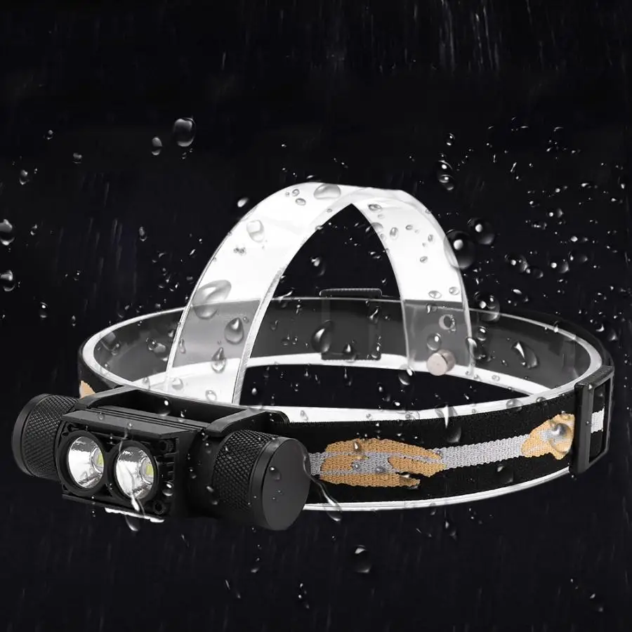 

Portable USB Charging LED Head Light Waterproof Outdoor Headlight Flashlight For Cycling Camping head lamp