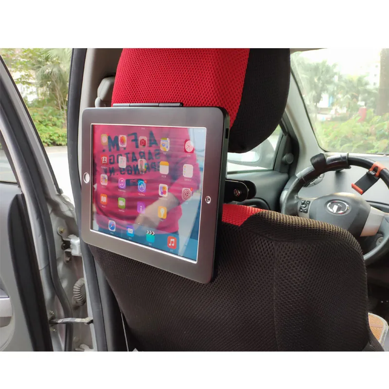 For 10.2 Inch Ipad Car Headrest Security Mount With Lock Enclosure Safe  Holder Taxi / Vechiel /cab For 10.5/9.7/mini/10.9/11 Inc - Tablet Stands -  AliExpress