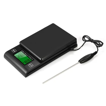 

Digital Coffee Scale Multi-Function Food Scale With Timer Temperature Probe Lcd Monitor 2000G / 1G