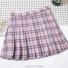 Новая JK Униформа юбка лолита фиолетовая клетчатая плиссированная юбка Япония старшеклассница мини юбки Harajuku с шортами Зима Толстая