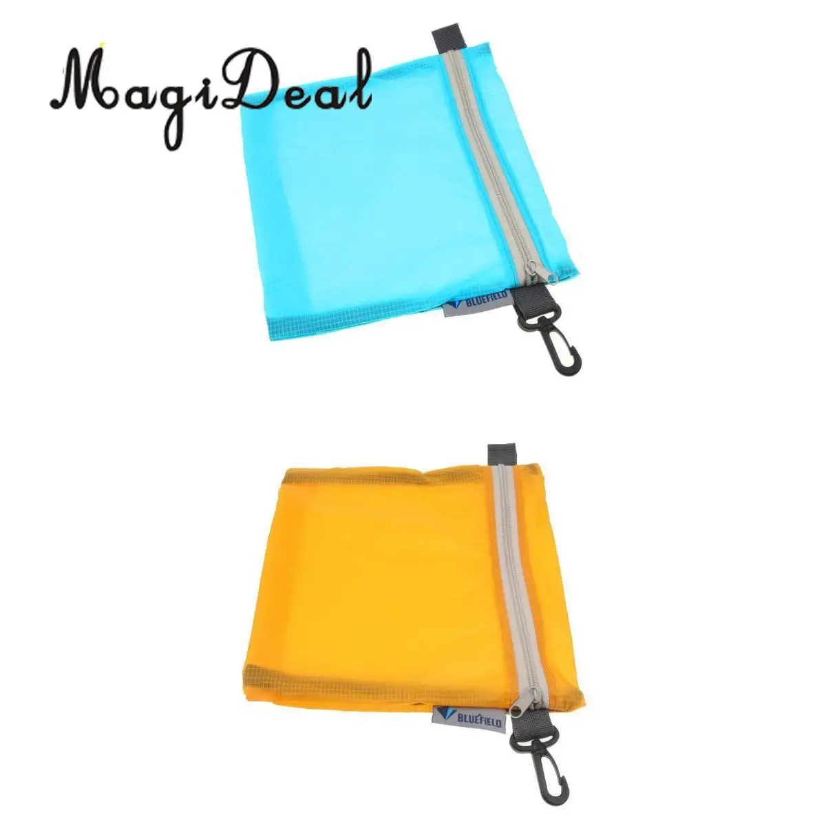 

2Pcs Ultralight Zipper Storage Bag Sundry Cosmetic Bag Toiletry Organizer Sack, Waterproof and Smooth