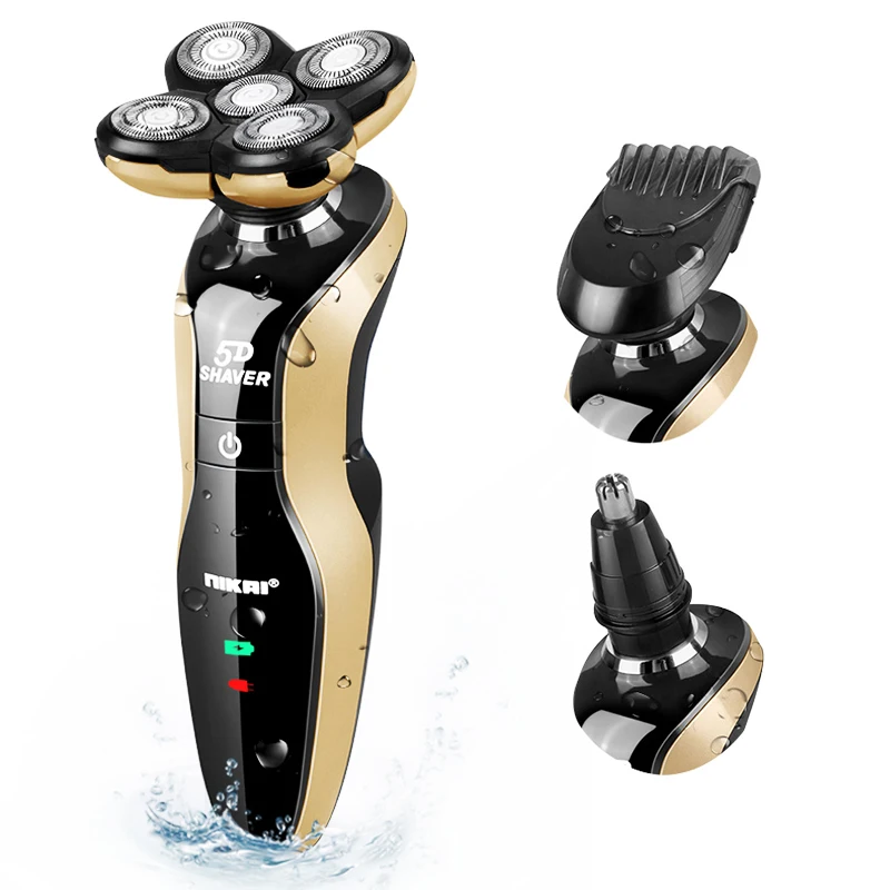 

Rechargeable Whole Body Washing Electric Shaver 5D Floating Head Shaving Machine for Men Waterproof Electric Razor D40