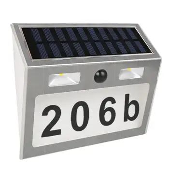 

Lighting Doorplate Solar Lamp Waterproof IP55 LED Solar Light Outdoor Motion Sensor House Number Solar Apartment Number Light