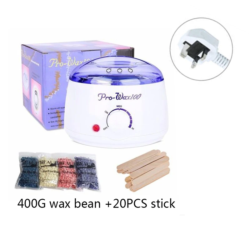 

Salon Spa Hair Removal Wax Warmer Heater Pot Machine Kit & 400g Waxing Beans Top