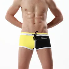 Новые мужские купальники пляж сексуальные мужские плавки бикини человек короткие sunga лоскутное плавки для юношей Шорты