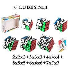 MOYU набор из 6 предметов Neo Cube Magic 2x2x2+ 3x3x3+ 4x4x4+ 5x5+ 6x6x6+ 7x7x7 кубиков 6 шт. набор Головоломка Куб игрушки для детей