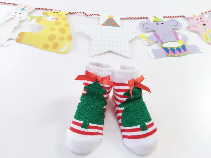 Детские носки рождественские носки нескользящие малыш новорожденный младенец нескользящие носки-Тапочки