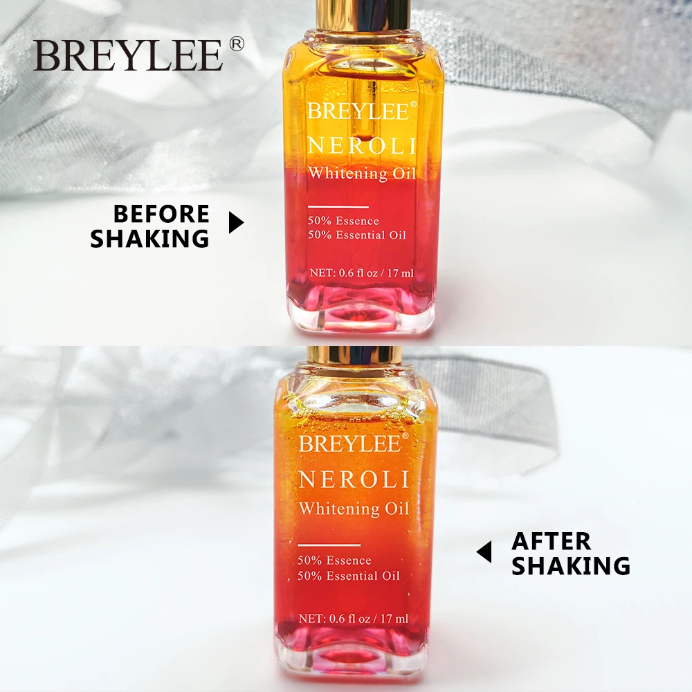 Breylee Neroli Whitening Essential Oils Fade Dark Spots Remove Face Freckle Brighten Skin Facial Serum Moisturizer Essence Oil