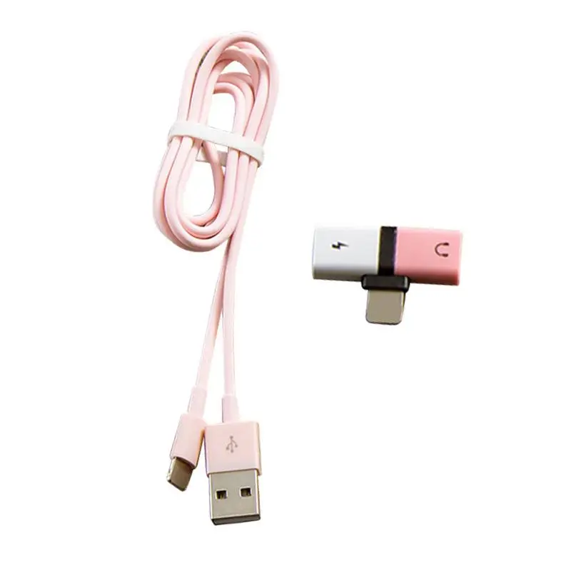 Новый 2 в 1 кабель для передачи данных IPhone 7 8 X Xs Ipad Ipod двойной Lightning наушников