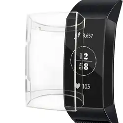 Чехол для смарт часов гальванический силиконовый анти-осенний чехол TPU Защитный чехол смарт-браслет аксессуары для Fitbit Charge 3 Hot