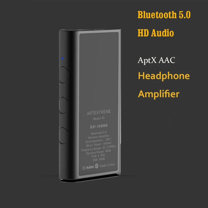  Artextreme R5 AAC HD Bluetooth5.0 Amplificatore Per Cuffie Amplificatore Audio 180mW QCC3008 HiFi p