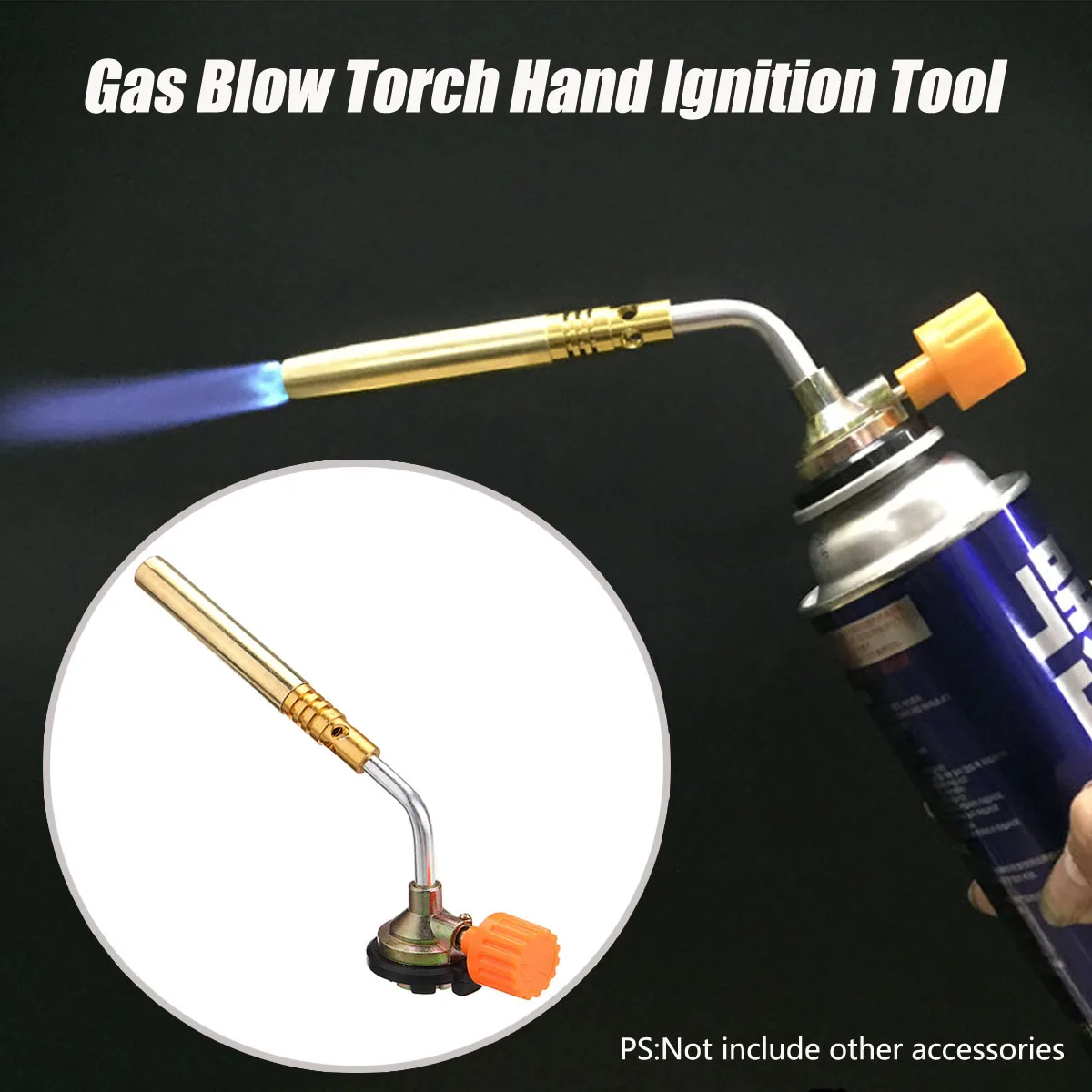 

Outdoor Ignition Flamethrower Burner Butane Gas Blow Torch Hand Ignition Camping Welding BBQ Tool