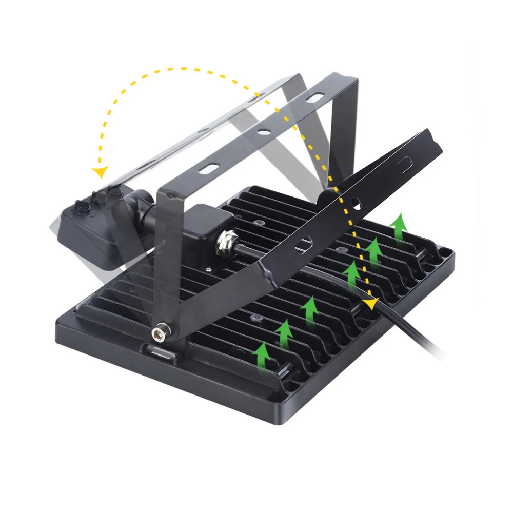 Светодиодный прожектор 10 W 20 W 30 W 50 W IP65 Водонепроницаемый 220 V Индукционная отражатель светодиодный прожектор Spotlight наружное настенное освещение