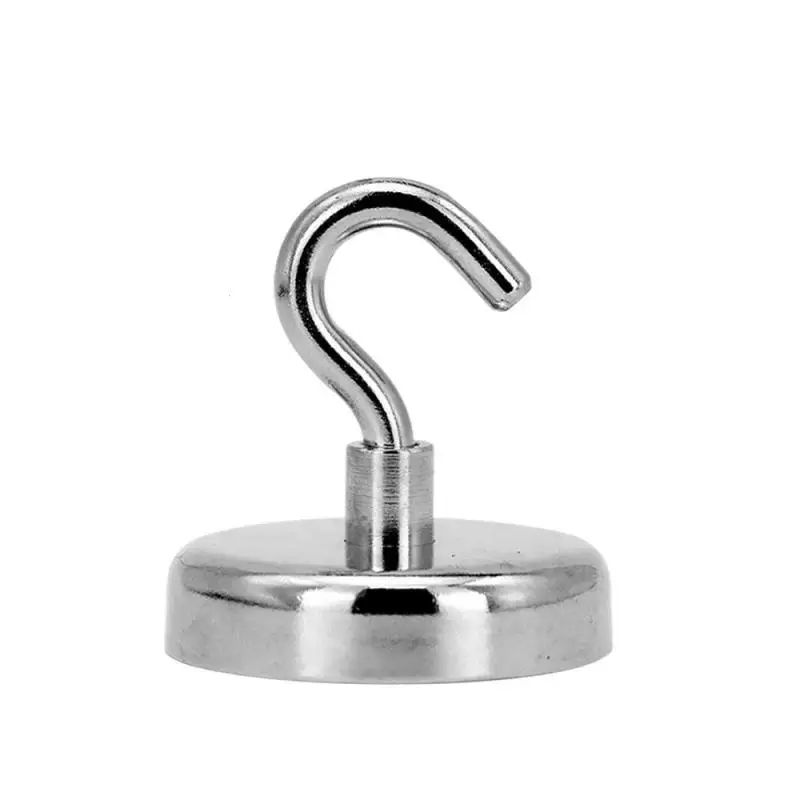 

3Pcs Magnetic Hooks Power Hook Magnet Holder Super Heavy Neodymium Rare Earth 1.5kg Suction For Cup Key A30
