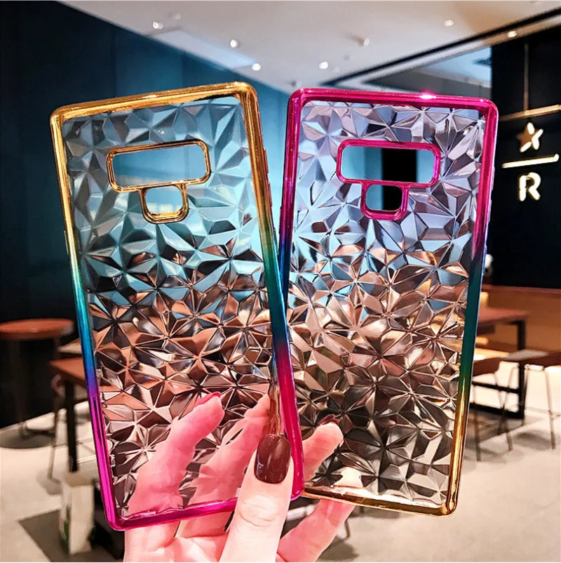 

Plating Gradient Edge Diamond Pattern Case for Samsung Galaxy J4 J6 A8 A6 S8 S9 Plus 2018 J3 J5 J7 Pro 2017 Note 9 8 Coque Cases