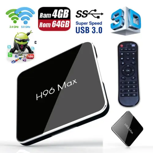 H96 Max X2 S905X Android 8,1 4 GB + 32/64 GB 4 ядра 4 K Wifi Smart ТВ коробка 2,4 г/5G с KDplayer