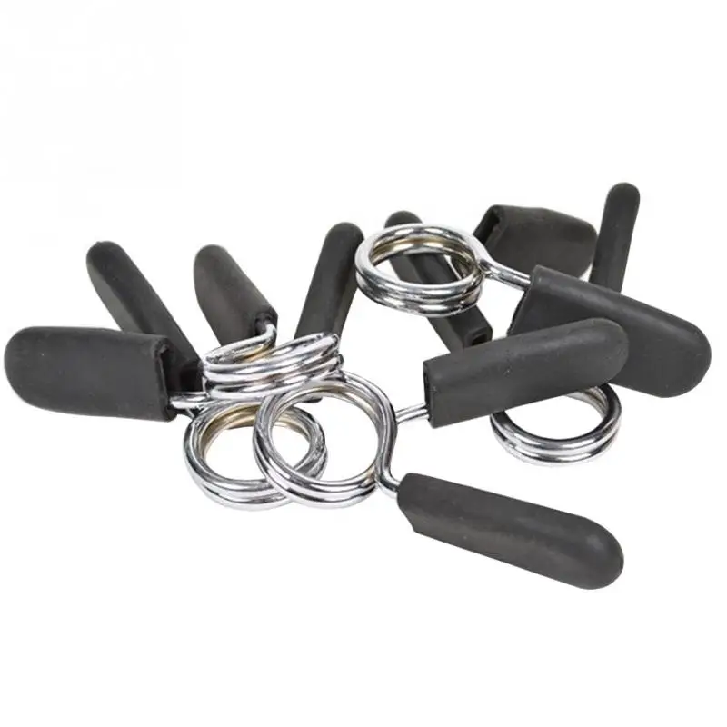 2Pcs 25mm Spring Collars Barbell Gym Clip With Comfort Grip Dumbbell Cast Iron Spring Clip Collars Fitness Sport Accessories~ 2Pcs 25mm Spring Collars Barbell Gym Clip With Comfort Grip Dumbbell Cast Iron Spring Clip Collars Fitness Sport Accessories~