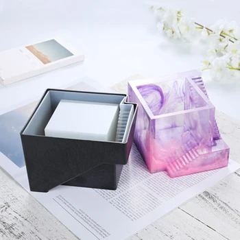 

Hot Silicone Mold For Succulent Plants Concrete Square Round With Stairs Desktop Bonsai Flower Pot Mold Handmade Home Decor