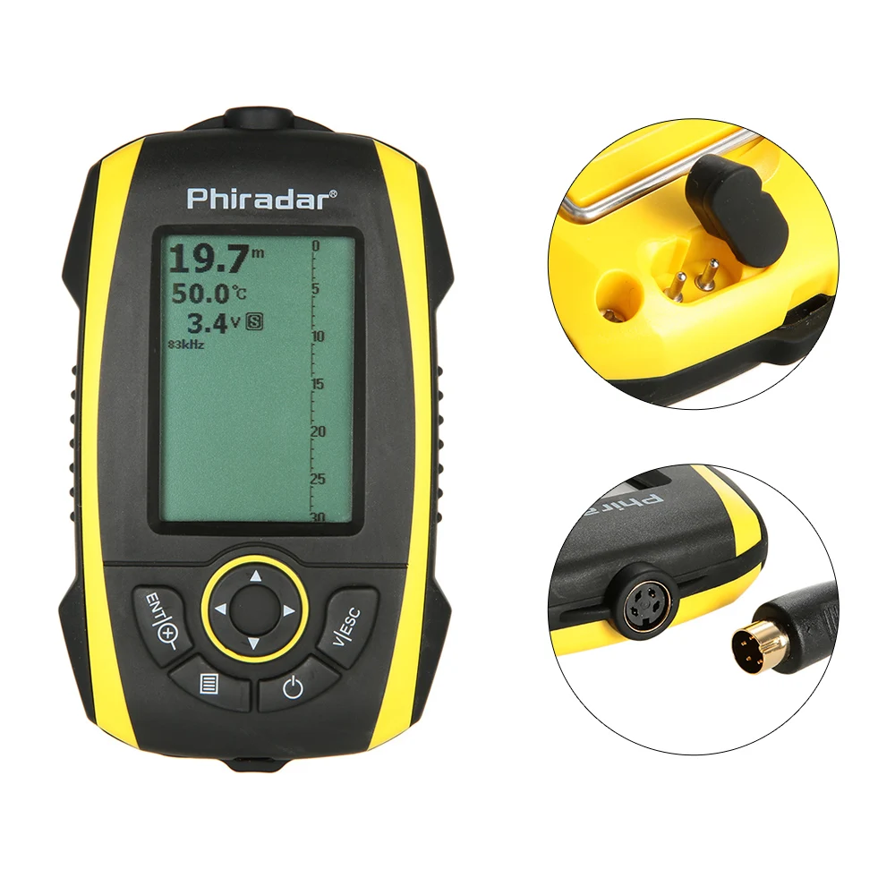 

Portable LCD Fish Finder Smart Sonar Fish Finder Sonar Transducer Fishfinder Fishing Bait Tool Fish Alarm Pesca Tackle