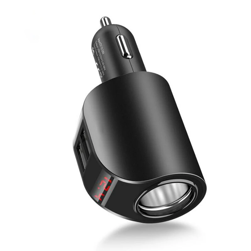 

New 2 Port Dual USB 3.1A Car Cigarette Lighter Socket LCD Digital Voltmeter Charger Dual USB Digital Display Charging for Xiaomi