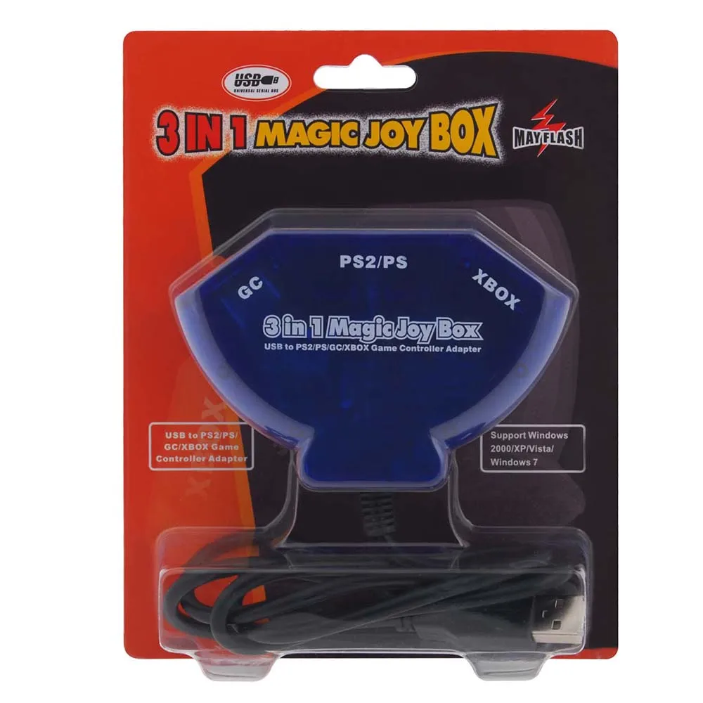 

MayFlash 3 in 1 Magic Joy Box for PS for PS2 gamepad for GC for XBox game controller to for PC