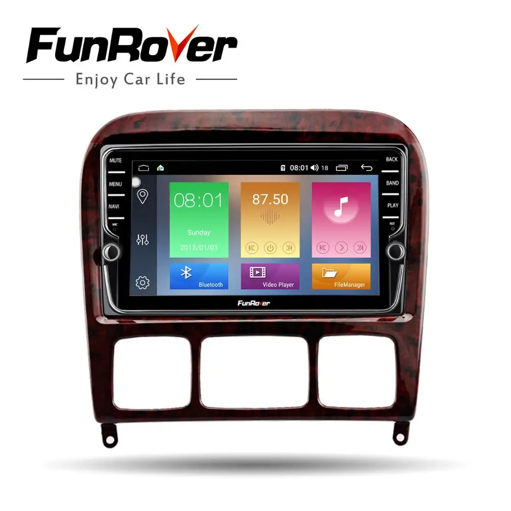 Perfect Funrover 8 core android9.0 2din car radio multimedia dvd gps player For Mercedes Benz S Class W220 W215 S280 S320 S350 S400 S500 2