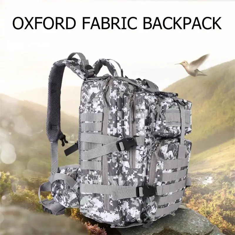 

900D Oxford Fabric Backpack Waterproof 3P Rucksack Outdoor Sports Camping Hiking Fishing Hunting 35L Molle Bag