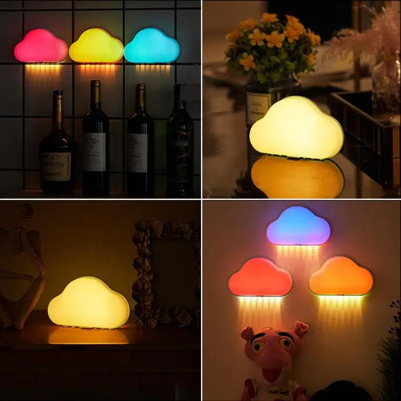

7 Color Cloud Shaped LED Night Light Bedroom Corridor Garage Emergency Lamp