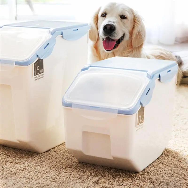 

1pc Pet Food Container Storage Box Food Dispenser Thickening Pet Supplies Dry Food Bucket Containers Feeder for Dogs Cats