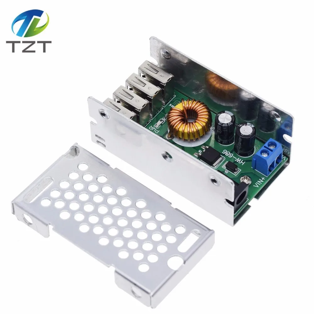 Понижающая плата TZT DC 9 В 12 24 36 в 5 А 4 выхода USB понижающий преобразователь модуль
