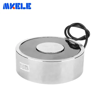 

Ultrathin Round Electro Holding Magnet Mkele-p150/50 Lifting 300kg/3000n Pure Copper Coil Solenoid Sucker Electromagnet