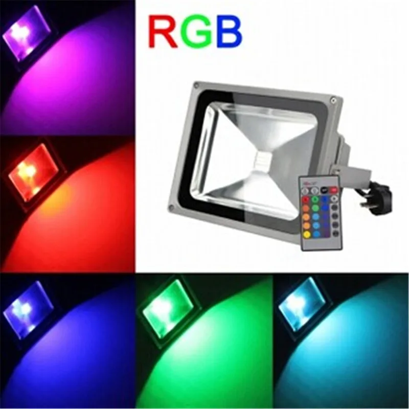 

30W 3000LM Waterproof RGB Color RC LED Flood Light Led Spotlight Outdoor Lighting Landscape Lighting With Remote Control AU plug
