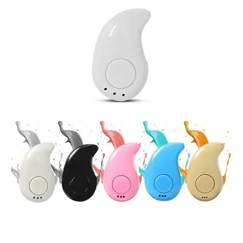 

Mini Bluetooth Earphone Three Holes Wireless Mic Invidible Stereo Bluetooth Earphone Sports Bluetooth Earbuds Pink Blue Black