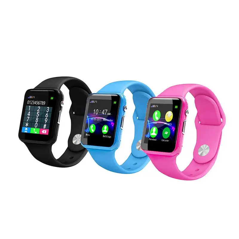 

U10 Kids Waterproof Positioning Phone Smart Watch For For Android Support Alarm Clock Qq Wechat Recording Function Black Blue