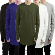 Новая спортивная футболка большой код мужская одежда модная мужская облегающая футболка с круглым вырезом и длинным рукавом Повседневная Блузка