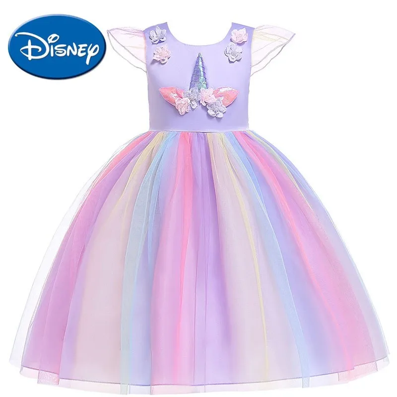 Disney Colorful Children's Dress Beautiful Girl Dress Children's Christmas Princess Dress