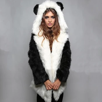 

Hooded Faux Fur Coat Winter Thick Casual Jacket Female Soft Fake Furouterwear For Ladies 2019 Hot New Faux Fur Coat Femme