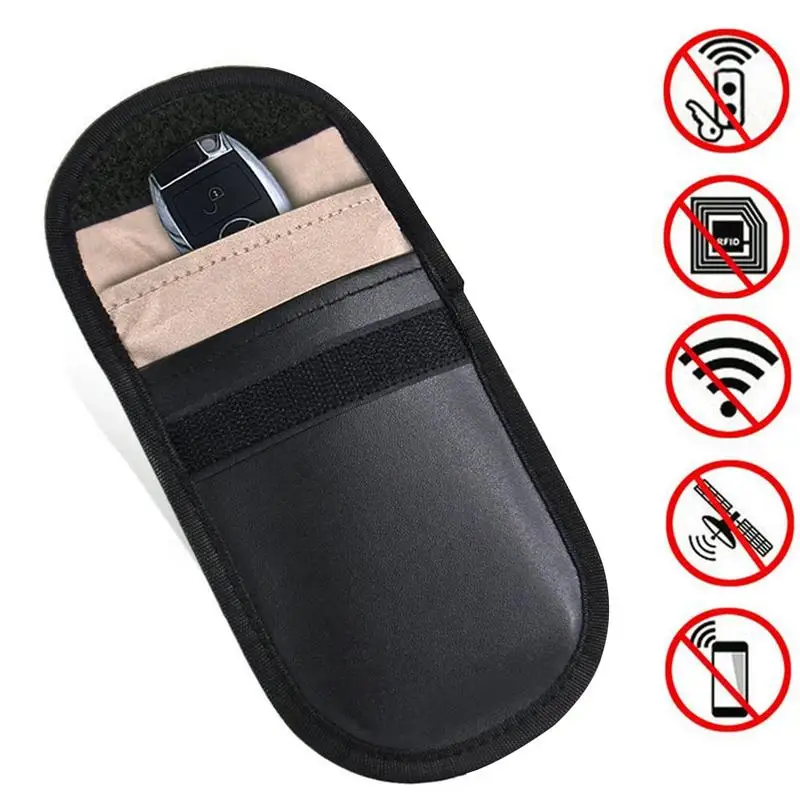 

Car Key Bag Anti-Magnetic Anti-Theft Anti-Radiation Shielding Blocking Cover Multi-Function Double Signal Packet