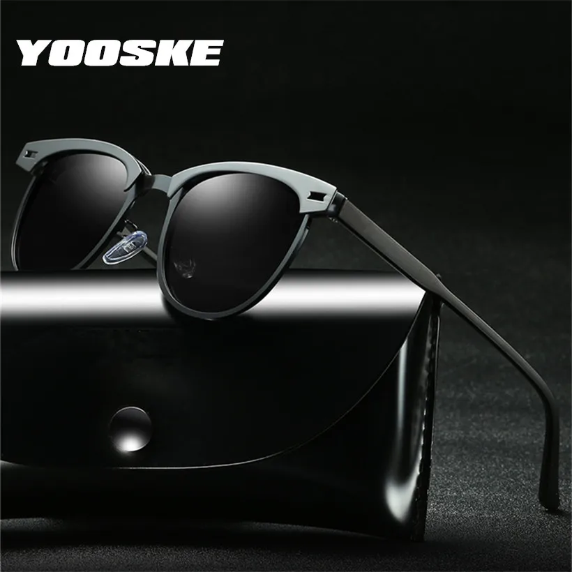 Солнечные очки yooske мужские Поляризованные брендовые дизайнерские винтажные очки солнцезащитные очки для вождения
