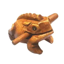 Шьет-Средний 4 дюйма деревянная лягушка скребок Рашпиль-музыкальный инструмент щелевой барабан(коробочка