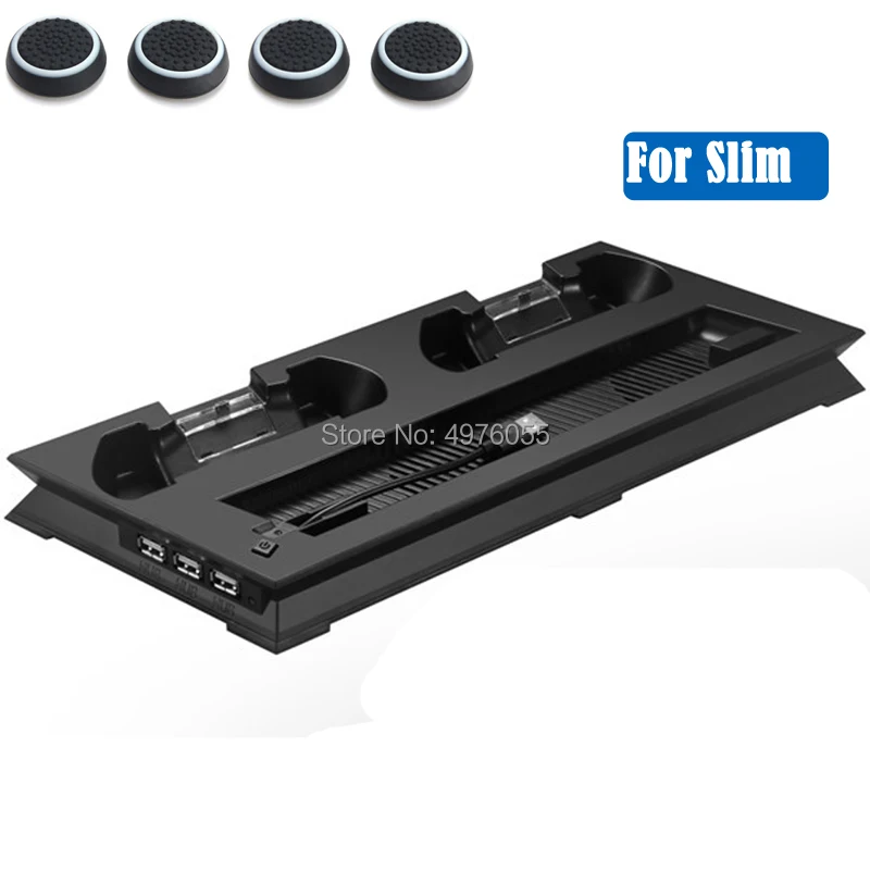 PS4 Slim/Pro вертикальный охлаждающий вентилятор с подставкой кулер и двойное