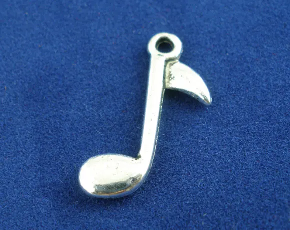 

Lovely 50PCs Antique Silver Note Charms Pendants 23x10mm (B02091)