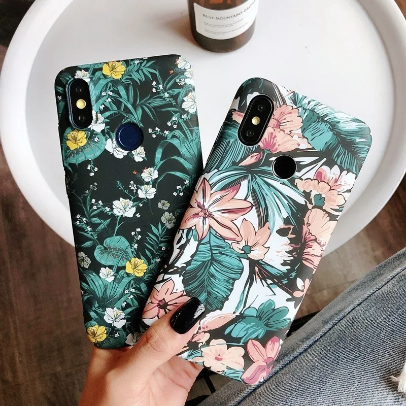

Retro Flower Plants Hard PC Full Protection Case Luxury Retro Floral Back Cover For Xiaomi Redmi Note 5 Note5 Pro Note5Pro Cases