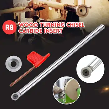 

R8 Round Lathe Wood Turning Chisel Tool Insert Cutter With Wrench or Carbide Insert Woodworking Tool