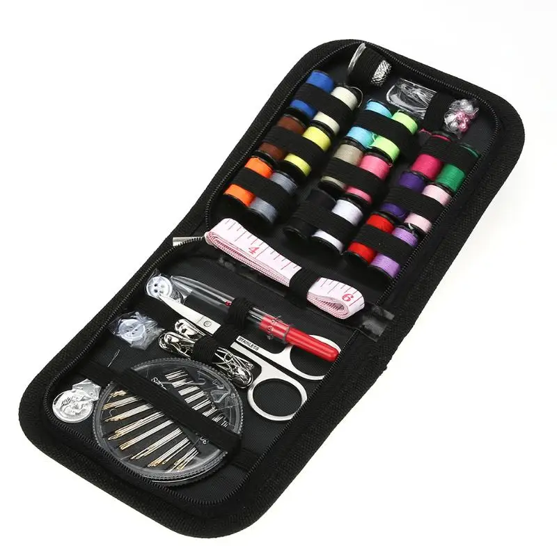 

70Pcs Multifunction Sewing Box Kit Travelling Quilting Stitching Embroidery Sewing Needle Craft Sewing Kits with Case Mom Gifts