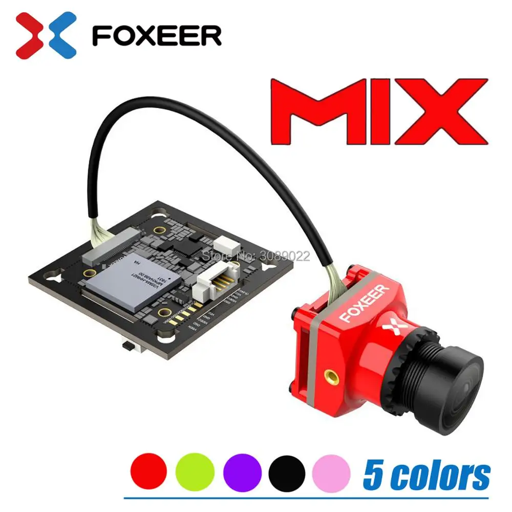 

Foxeer Mix 2 60fps 1080p Super WDR Mini HD FPV Camera 16:9/4:3 PAL/NTSC Switchable Camera 2.1mm w/SD Cards for FPV racing drone