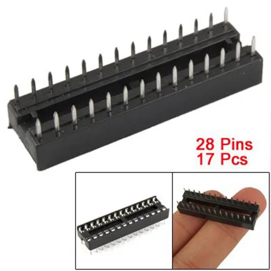 SODIAL (R) 17 шт x 28 Pin DIP ИС адаптер припоя Тип гнезда | Электроника