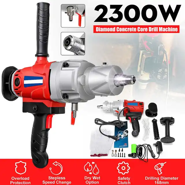 2300W 168mm Electric Core Drill Stepless Speed Concrete Diamond