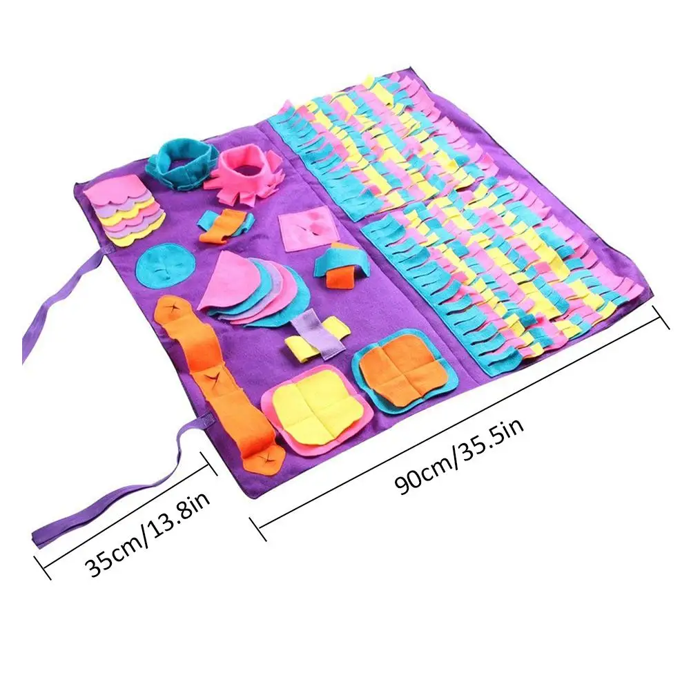 Variety Of Pet Training Mats Detachable Stitching Non-slip Dog Nose Sniffing Feeding Mats Training Mats Nosework Blanket